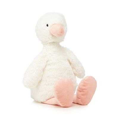 Off white duck cuddly toy